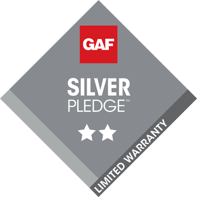 GAF Silver Pledge Limited Warranty badge